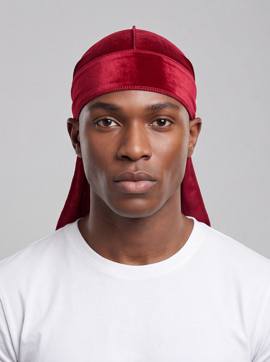 Red Velvet Durag – Saint Durag – front view