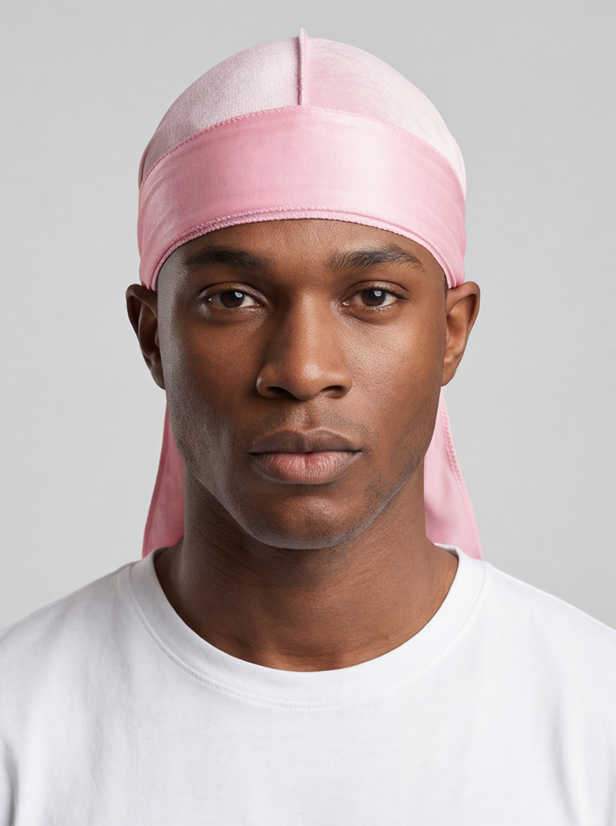 Pink Velvet Durag – Saint Durag – front view