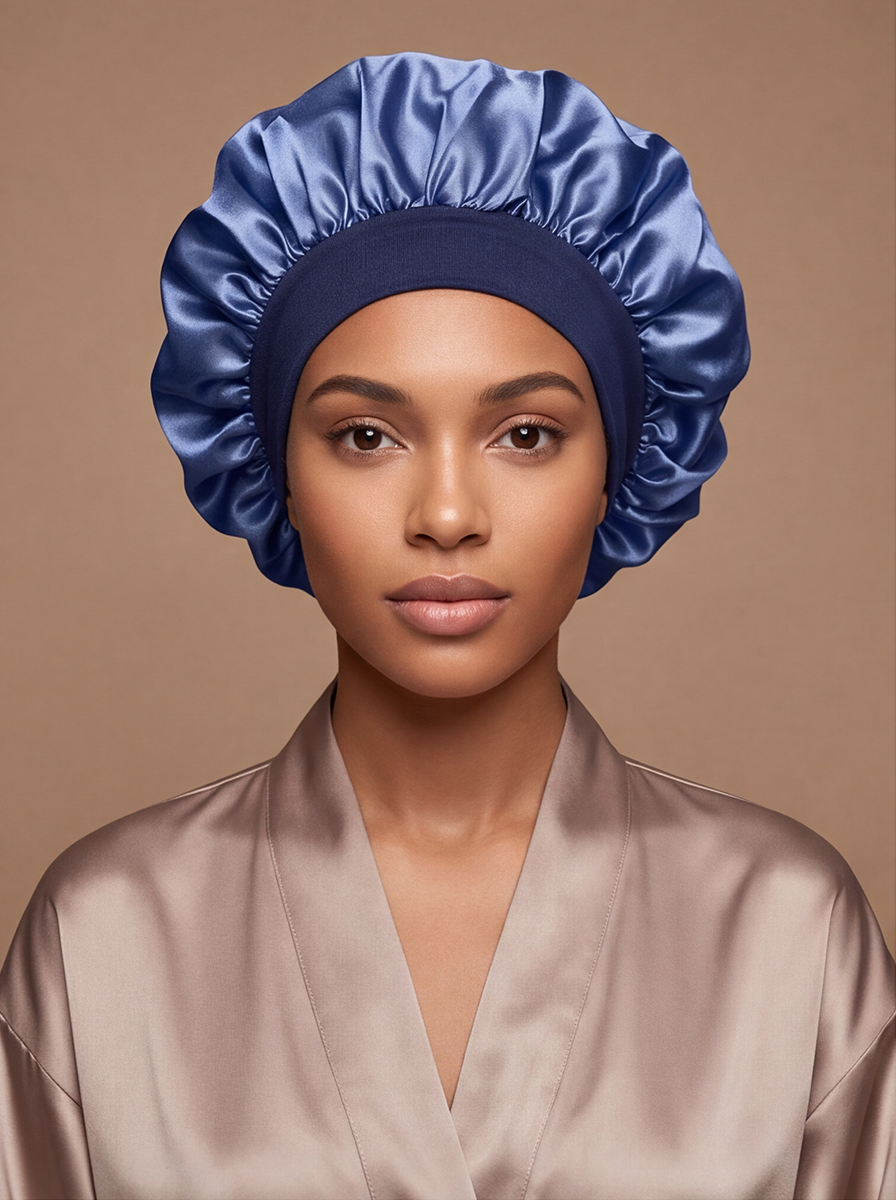 Blue Silky Bonnet – Saint Durag – front view