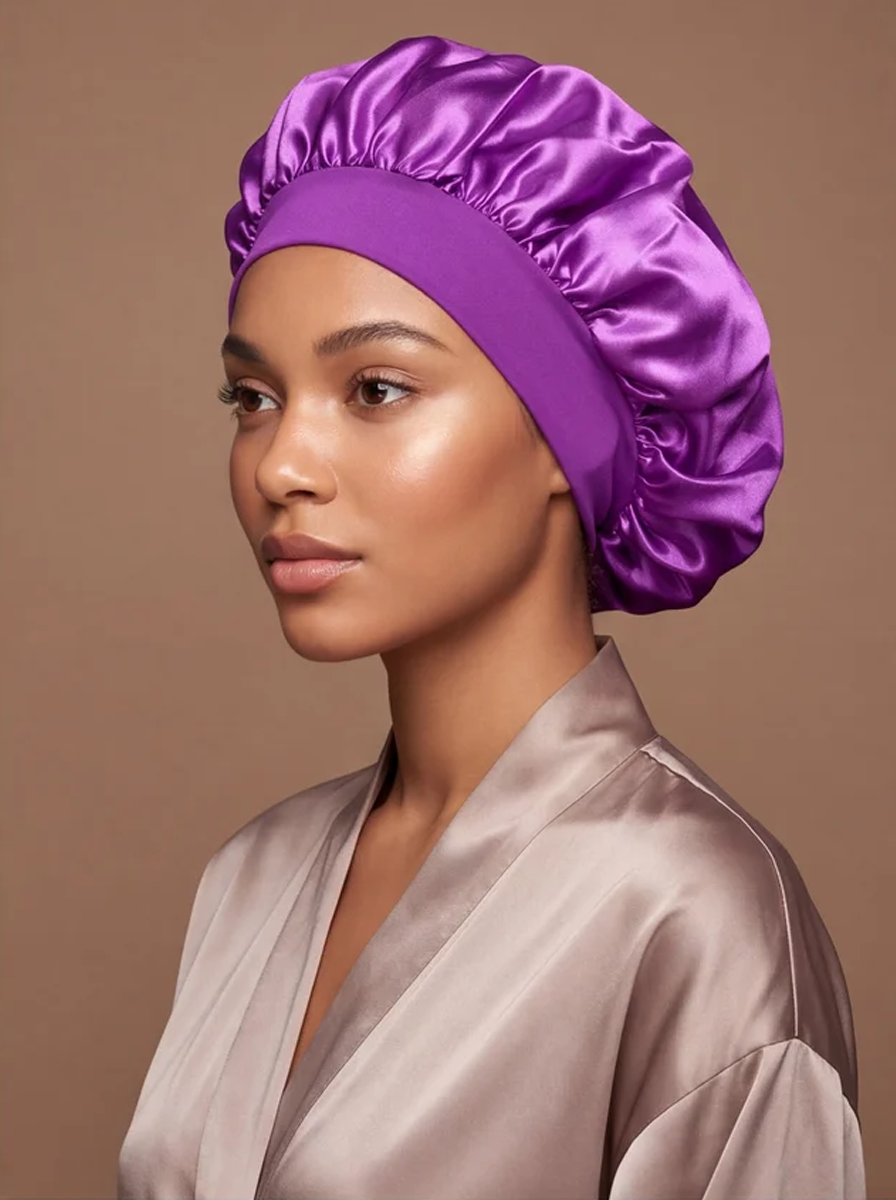 Purple Silky Bonnet – Saint Durag – side view