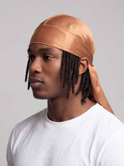 Brown Silky Durag – Saint Durag – side view