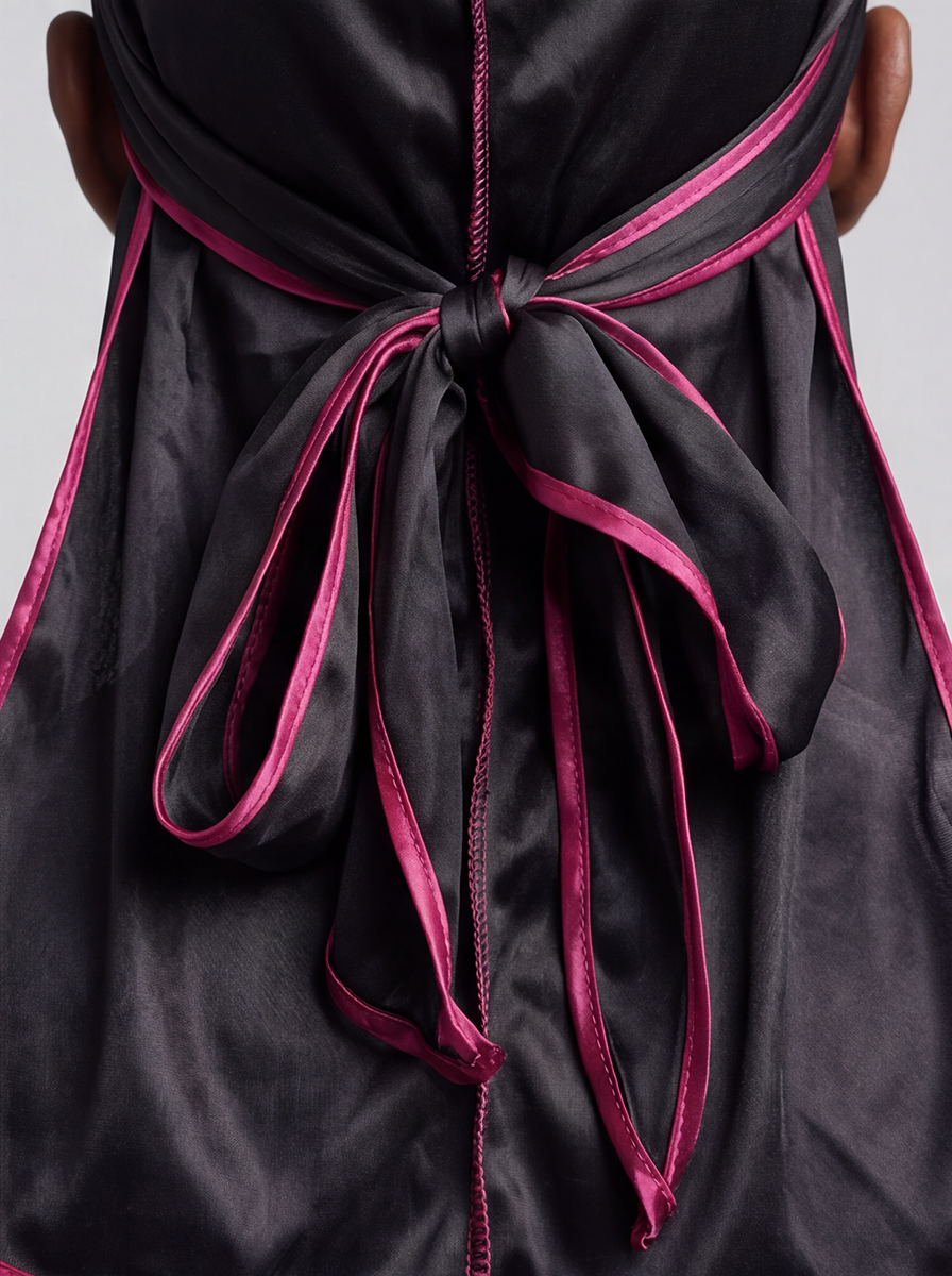 Black & Red Satin Durag – Saint Durag – lifestyle view