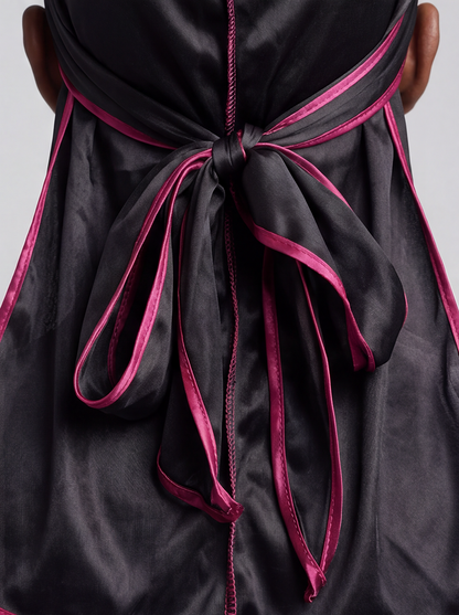 Black & Red Satin Durag – Saint Durag – lifestyle view