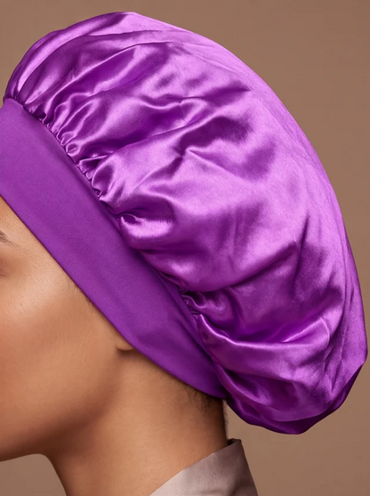 Purple Silky Bonnet – Saint Durag – lifestyle view