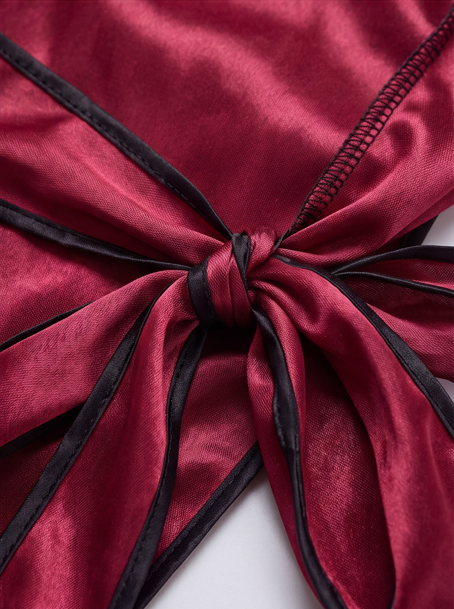 Red & Black Satin Durag – Saint Durag – lifestyle view