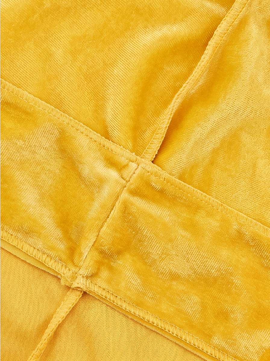 Yellow Velvet Durag – Saint Durag – detail view