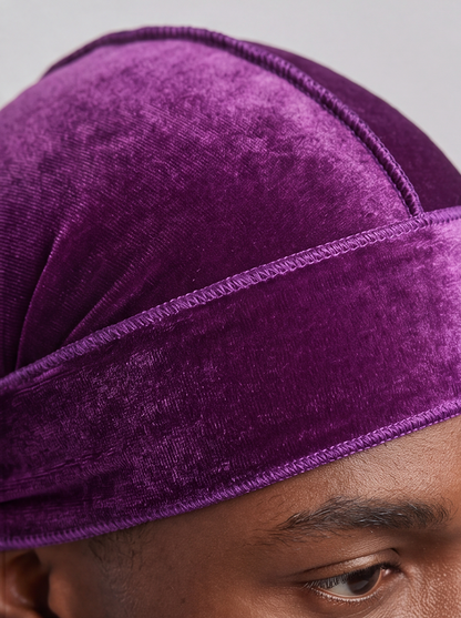 Purple Velvet Durag – Saint Durag – lifestyle view