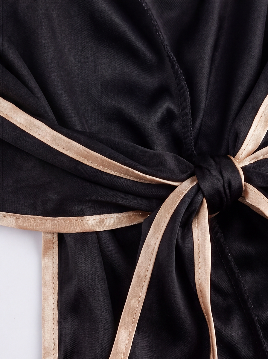 Black & Gold Satin Durag – Saint Durag – lifestyle view