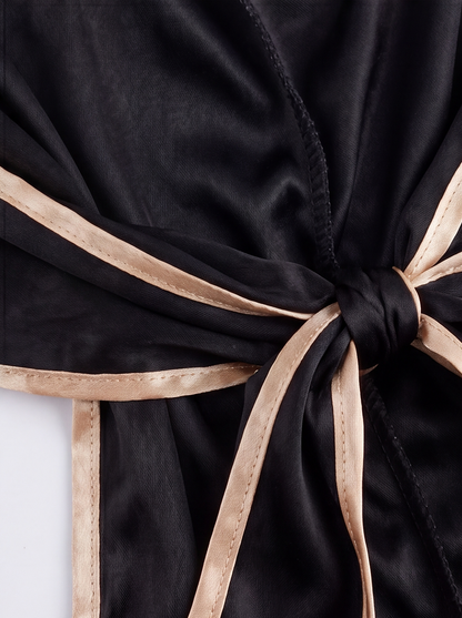 Black & Gold Satin Durag – Saint Durag – lifestyle view