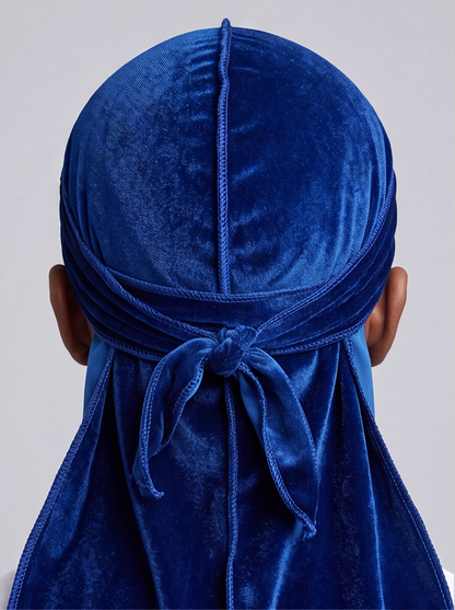 Blue Velvet Durag – Saint Durag – lifestyle view