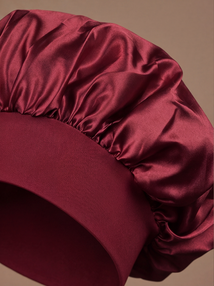 Red Silky Bonnet – Saint Durag – lifestyle view
