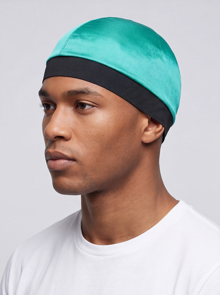 Turquoise Skull Cap – Saint Durag – detail view