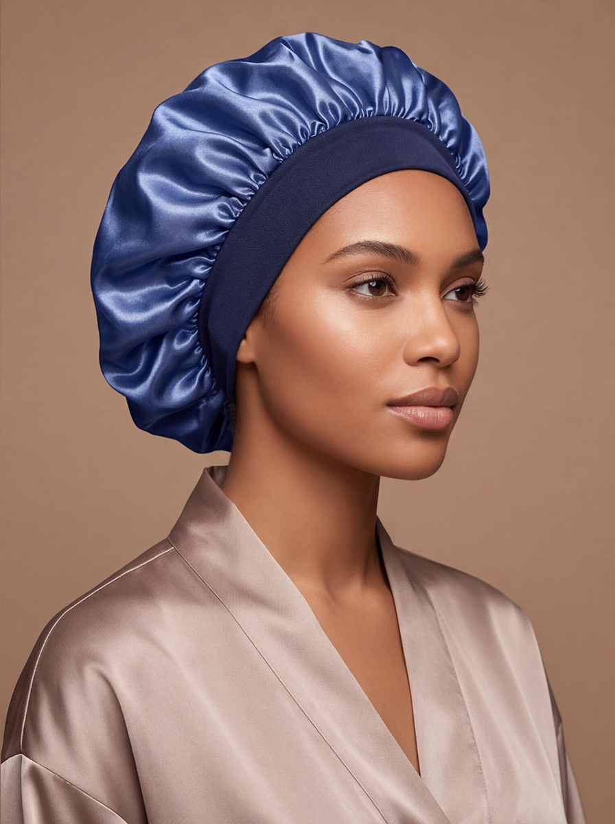 Blue Silky Bonnet – Saint Durag – detail view