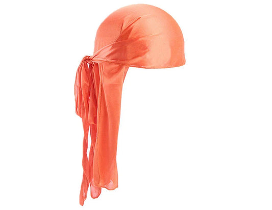 Kids Orange Silky Durag – Saint Durag – front view