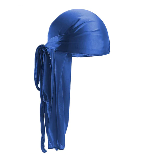 Kids Blue Silky Durag – Saint Durag – front view