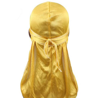 Kids Yellow Silky Durag – Saint Durag – side view