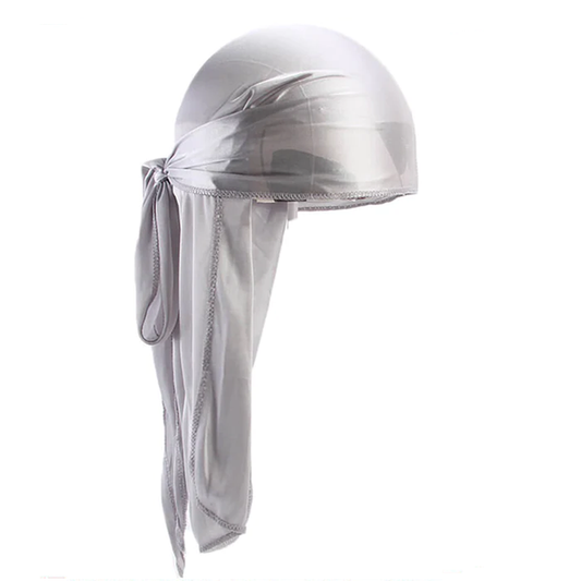 Kids Grey Silky Durag – Saint Durag – front view