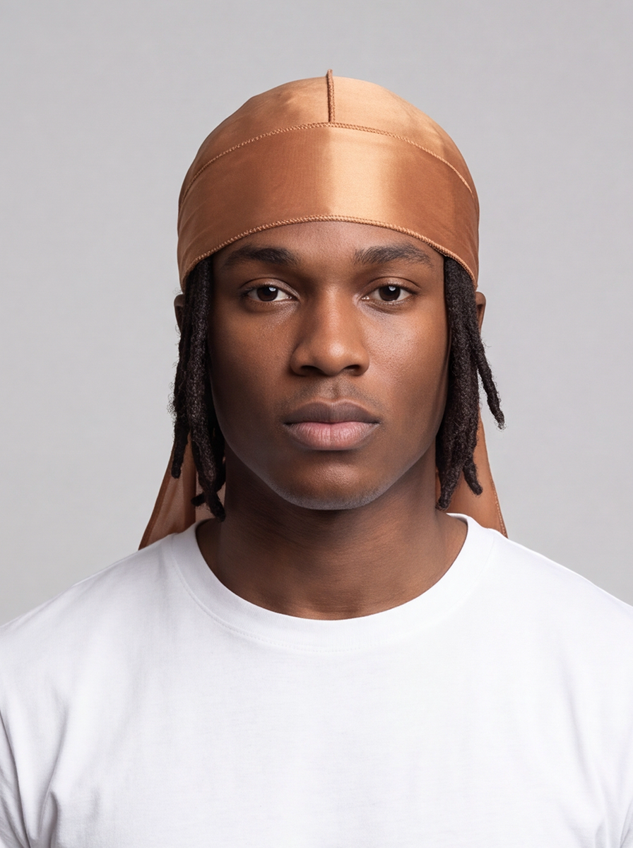 Brown Silky Durag – Saint Durag – front view