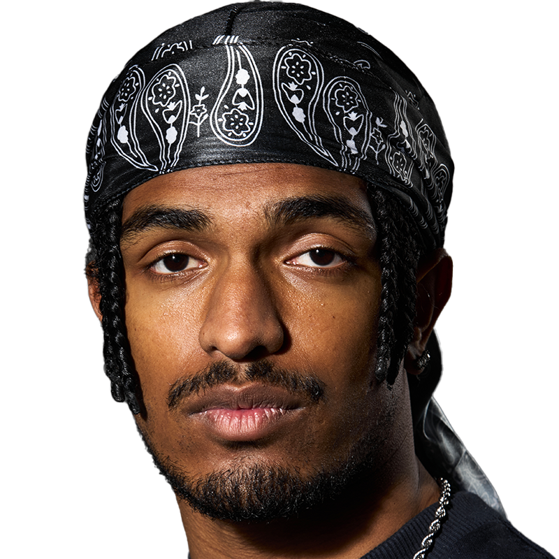 Black Paisley Durag – Saint Durag – side view
