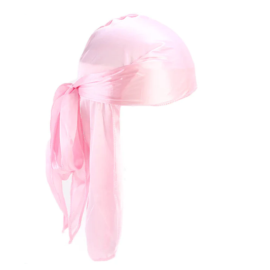 Kids Pink Silky Durag – Saint Durag – front view
