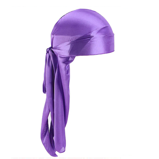 Kids Purple Silky Durag – Saint Durag – front view