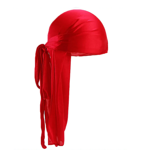 Kids Red Silky Durag – Saint Durag – front view
