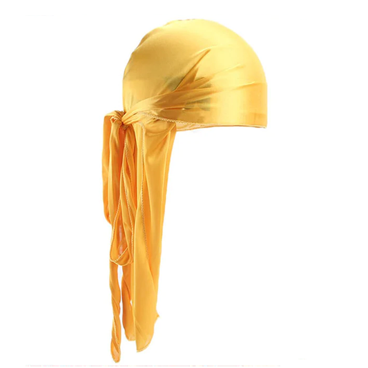 Kids Yellow Silky Durag – Saint Durag – front view